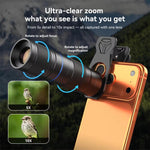 مجموعة عدسات تليفوتوغرافية APEXEL TeleZoom 5–10X لهواتف ذكية مع مشبك عالمي شامل، APL-T5-10X