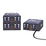 شاحن كابل متعدد المنافذ قابل للسحب بقوة 550W USB-C GaN للشحن السريع للغاية، قابس الاتحاد الأوروبي، قابس الولايات المتحدة، قابس المملكة المتحدة، قابس أستراليا، قابس كوريا