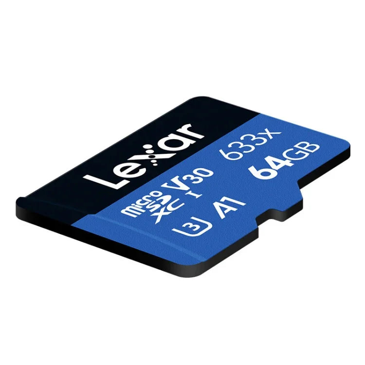 بطاقة ذاكرة هاتف محمول مخصصة لتسجيل القيادة Lexar 633x TF عالية السرعة بسعة 64GB DVR، 64GB