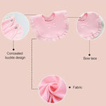 Newborn Lace Bow Baby Bibs Infant Saliva Towels