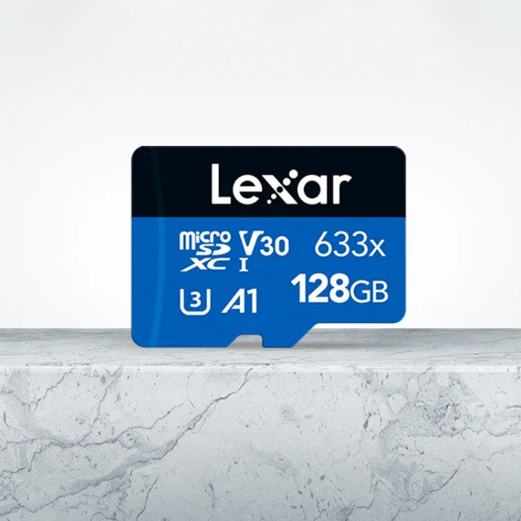بطاقة ذاكرة هاتف محمول مخصصة لتسجيل القيادة Lexar 633x TF عالية السرعة بسعة 128GB، 128GB