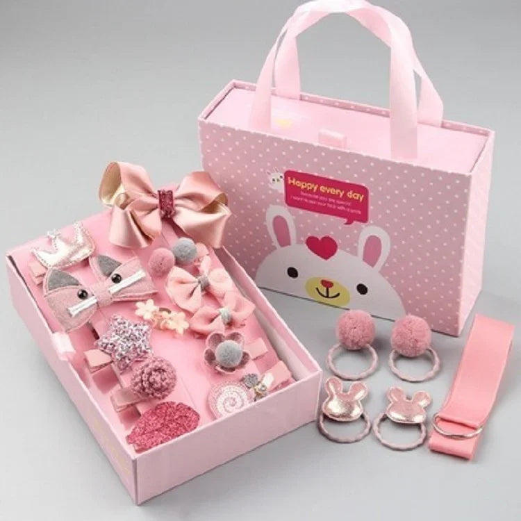 18pcs / Sets Baby Hair Accessories Girls Hairpin Hair Ring Boxed, TBD077045401A, TBD077045401B, TBD077045401C, TBD077045401D, TBD077045401E