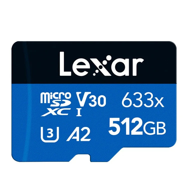 بطاقة ذاكرة فلاش Lexar 633x TF عالية السرعة بسعة 512GB لكاميرا رياضية وهاتف محمول ومسجل قيادة سيارة، 512GB