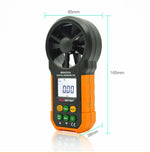 جهاز قياس سرعة الرياح وحجم الهواء الرقمي عالي الدقة PEAKMETER، MS6252A سرعة الرياح، حجم الهواء، MS6252B درجة الحرارة، الرطوبة، USB
