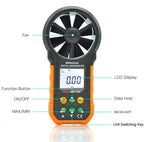 جهاز قياس سرعة الرياح وحجم الهواء الرقمي عالي الدقة PEAKMETER، MS6252A سرعة الرياح، حجم الهواء، MS6252B درجة الحرارة، الرطوبة، USB