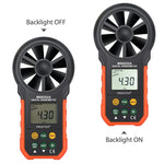جهاز قياس سرعة الرياح وحجم الهواء الرقمي عالي الدقة PEAKMETER، MS6252A سرعة الرياح، حجم الهواء، MS6252B درجة الحرارة، الرطوبة، USB