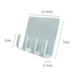 Practical Wall Sticking Phone Charging Holder Socket Strong Sticky Adhesive Sopport Rack Shelf With Hooks