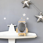Nordic Wood Rocket Money Box Toys Living Room Decoration Piggy Bank