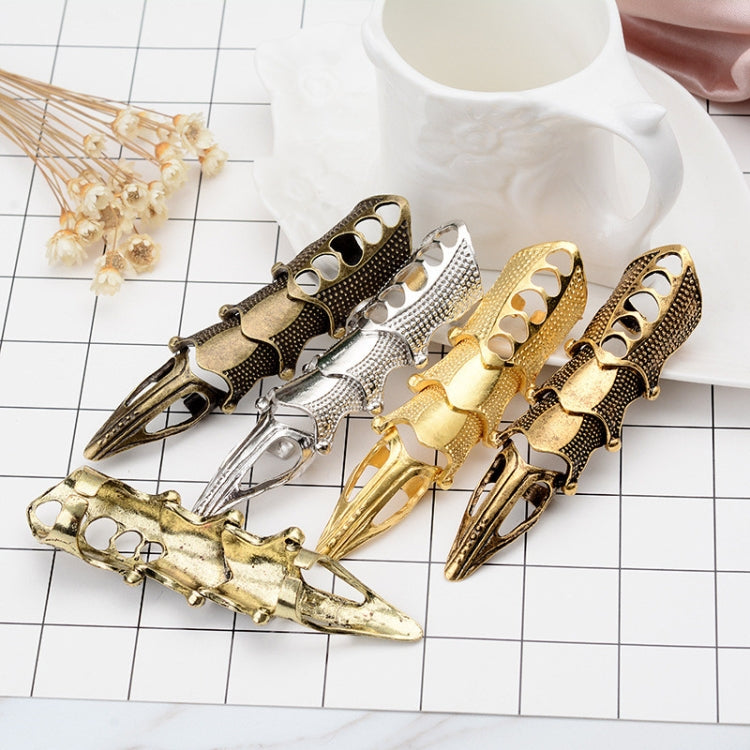 Vintage Punk Silver Cool Pointed Long Joint Ring, Gold, Bronze, Silver, Ancient Gold