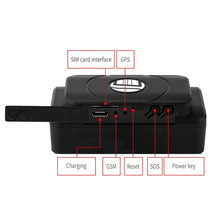 جهاز تتبع سيارات وشاحنات TK202A 2G يدعم GSM GPRS GPS وAGPS، سعة البطارية: 6500 مللي أمبير، 2G 6500mAh