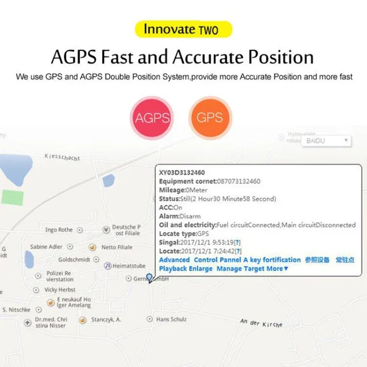 جهاز تتبع سيارات وشاحنات TK205 2G في الوقت الحقيقي، يدعم GSM GPRS GPS وAGPS مع مرحل وبطارية، TK205