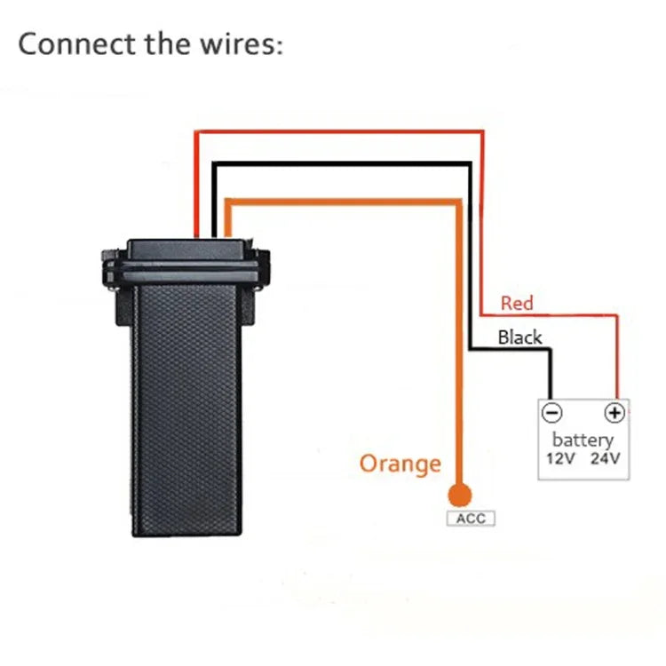 متعقب GPS صغير مقاوم للماء KH-901 2G GSM بأربعة دبابيس للسيارة والدراجة النارية والمركبة، 6-60 فولت، KH-901