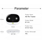 جهاز تعقب طوق الحيوانات الأليفة RF-V43 A بنمط مقاوم للماء IP67 مع GPS + LBS + واي فاي لأوروبا/آسيا/أفريقيا/أستراليا، RF-V43 A بنمط (أبيض)، RF-V43 A بنمط (أسود)