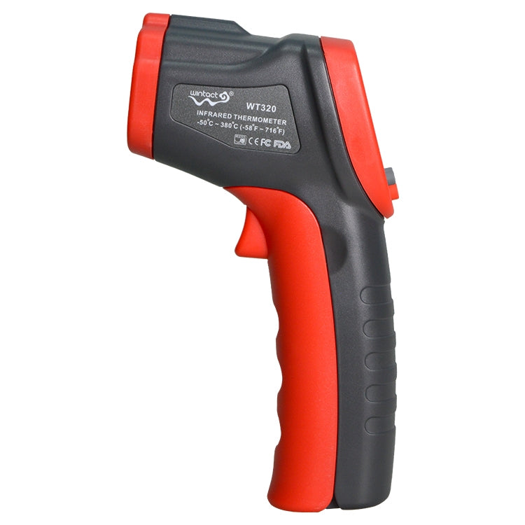 مقياس حرارة رقمي بالأشعة تحت الحمراء محمول يدوي Wintact WT320 بدرجة حرارة من -50 إلى 380 درجة مئوية، WT320