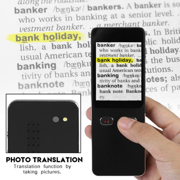 مترجم صوتي ذكي محمول T9+ مع WIFI للسفر والأعمال، ترجمة فورية بالذكاء الاصطناعي، يدعم 27 لغة، T9+ أسود