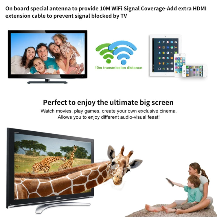 جهاز استقبال لاسلكي M2 Plus لعرض WiFi يدعم Airplay وMiracast وDLNA بدقة 1080P مع وصلة HDMI لتلفاز، متوافق مع iPhone وSamsung والهواتف الذكية الأخرى بنظام أندرويد، M2 Plus