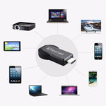 جهاز استقبال لاسلكي M2 Plus لعرض WiFi يدعم Airplay وMiracast وDLNA بدقة 1080P مع وصلة HDMI لتلفاز، متوافق مع iPhone وSamsung والهواتف الذكية الأخرى بنظام أندرويد، M2 Plus