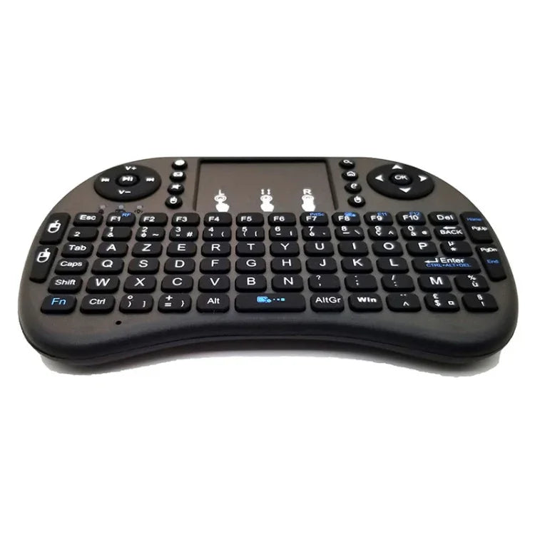 لغة الدعم: الفرنسية لوحة مفاتيح لاسلكية i8 Air Mouse مع لوحة لمس لصندوق Android TV والتلفاز الذكي والكمبيوتر اللوحي والكمبيوتر الشخصي Xbox360 وPS3 وHTPC/IPTV، الفرنسية