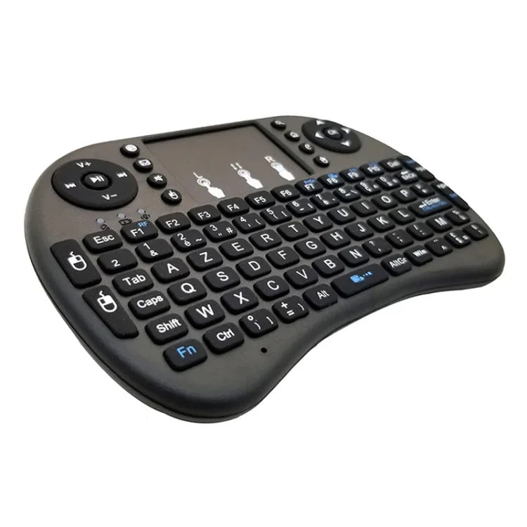 لغة الدعم: الفرنسية لوحة مفاتيح لاسلكية i8 Air Mouse مع لوحة لمس لصندوق Android TV والتلفاز الذكي والكمبيوتر اللوحي والكمبيوتر الشخصي Xbox360 وPS3 وHTPC/IPTV، الفرنسية