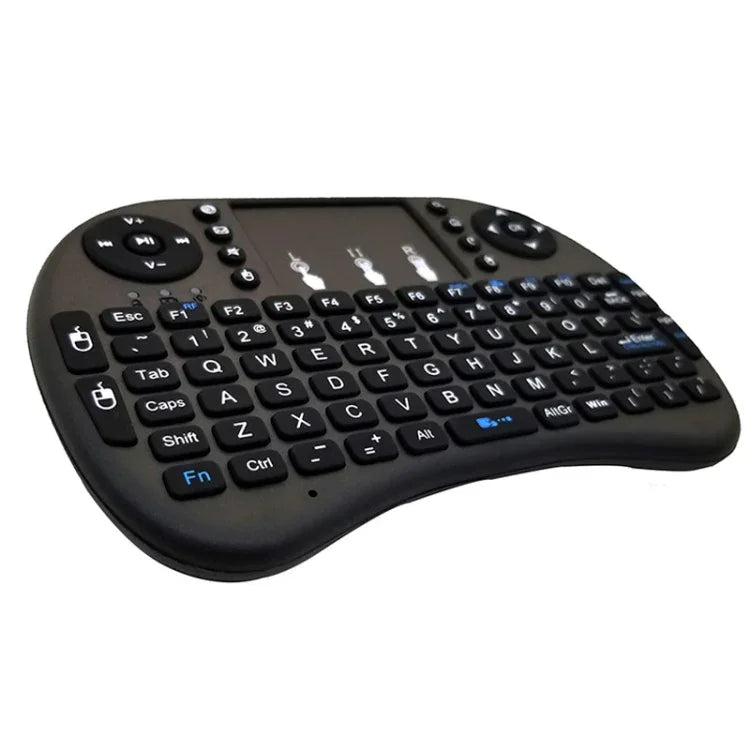 لغة الدعم: الإسبانية لوحة مفاتيح لاسلكية i8 Air Mouse مع لوحة لمس لصندوق Android TV والتلفاز الذكي والكمبيوتر اللوحي والكمبيوتر الشخصي Xbox360 وPS3 وHTPC/IPTV، الإسبانية