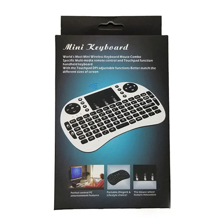 لغة الدعم: العبرية لوحة مفاتيح لاسلكية i8 Air Mouse مع لوحة لمس لصندوق Android TV والتلفاز الذكي والكمبيوتر اللوحي والكمبيوتر الشخصي Xbox360 وPS3 وHTPC/IPTV، العبرية