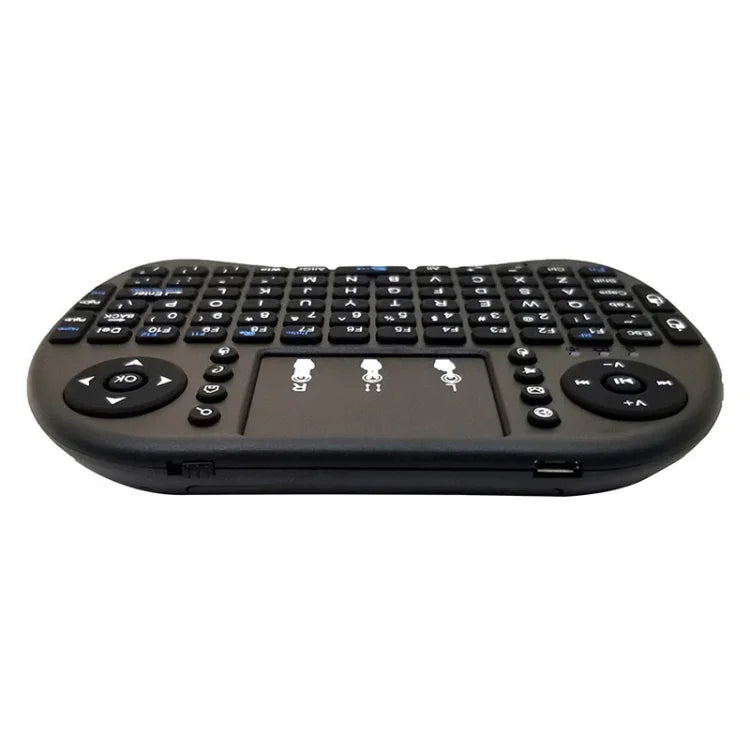لغة الدعم: الإنجليزية لوحة مفاتيح لاسلكية i8 Air Mouse مع لوحة لمس لصندوق Android TV والتلفاز الذكي والكمبيوتر اللوحي والكمبيوتر الشخصي Xbox360 وPS3 وHTPC/IPTV، الإنجليزية