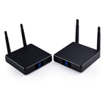 مرسل HDMI لاسلكي Measy FHD686 بدقة Full HD 1080P ثلاثي الأبعاد بتردد 5-5.8 جيجاهرتز (مرسل + مستقبل) مع شاشة، يدعم التحكم عن بعد بالأشعة تحت الحمراء ووظيفة الشاشة اللاسلكية المماثلة، مسافة الإرسال: 200 م، FHD686 مع شاشة