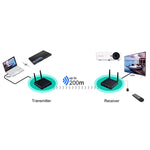 مرسل HDMI لاسلكي Measy FHD686 بدقة Full HD 1080P ثلاثي الأبعاد بتردد 5-5.8 جيجاهرتز (مرسل + مستقبل) مع شاشة، يدعم التحكم عن بعد بالأشعة تحت الحمراء ووظيفة الشاشة اللاسلكية المماثلة، مسافة الإرسال: 200 م، FHD686 مع شاشة