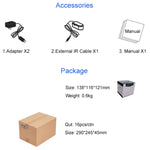 مرسل HDMI لاسلكي Measy FHD686 بدقة Full HD 1080P ثلاثي الأبعاد بتردد 5-5.8 جيجاهرتز (مرسل + مستقبل) مع شاشة، يدعم التحكم عن بعد بالأشعة تحت الحمراء ووظيفة الشاشة اللاسلكية المماثلة، مسافة الإرسال: 200 م، FHD686 مع شاشة