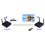مرسل HDMI لاسلكي Measy FHD686 بدقة Full HD 1080P ثلاثي الأبعاد بتردد 5-5.8 جيجاهرتز (مرسل + مستقبل) مع شاشة، يدعم التحكم عن بعد بالأشعة تحت الحمراء ووظيفة الشاشة اللاسلكية المماثلة، مسافة الإرسال: 200 م، FHD686 مع شاشة