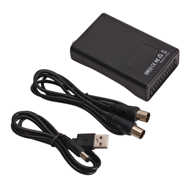 محول فيديو من SCART إلى RF، يدعم RF 67.25 ميجاهرتز، 61.25 ميجاهرتز، SCART إلى RF