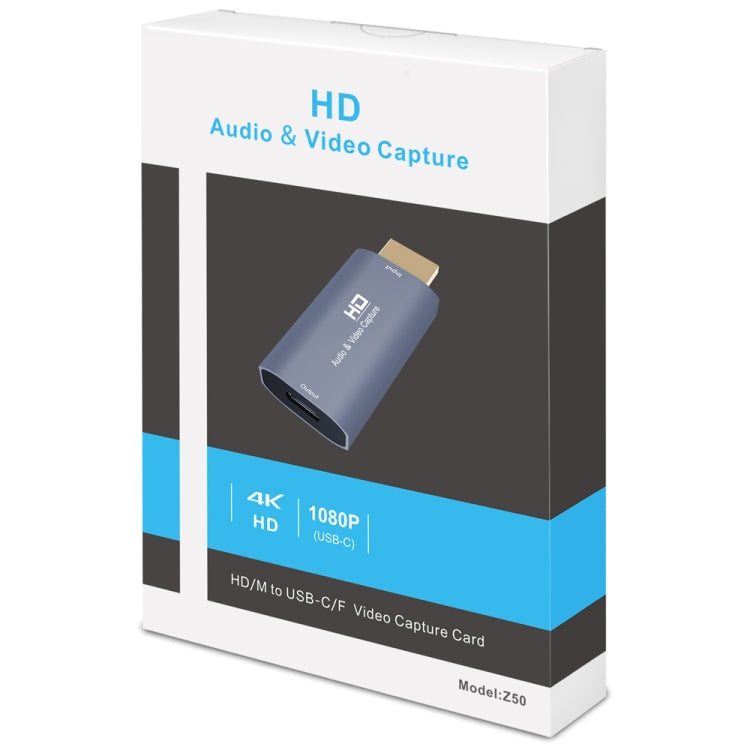 بطاقة التقاط فيديو Z50 USB-C / Type-C أنثى إلى HDMI ذكر، Z50
