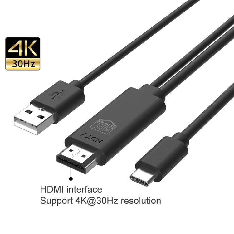 كابل HDTV USB-C / Type-C بدقة 4K 30Hz، UC505