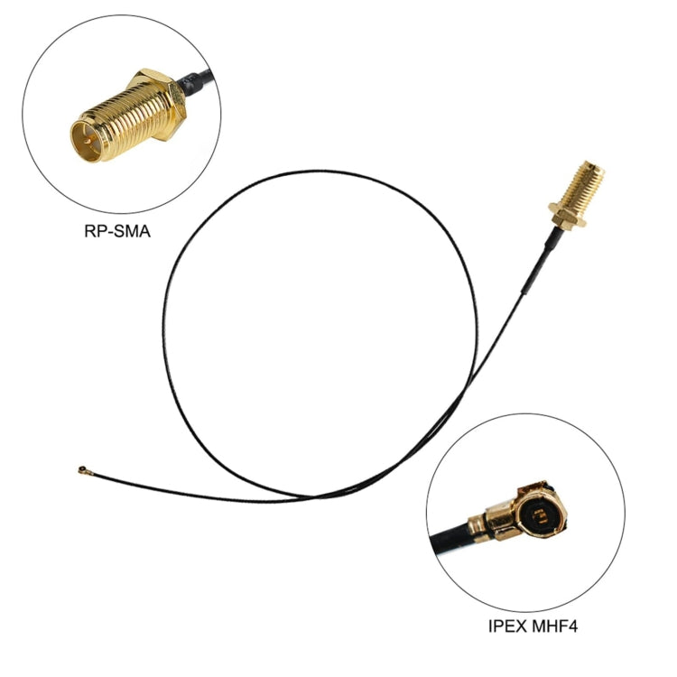 2 × 6dBi 2.4GHz 5GHz هوائي واي فاي ثنائي النطاق RP-SMA ذكر + 2 × 35 سم كابل RP-SMA IPEX MHF4 للبطاقة اللاسلكية M.2 NGFF، هوائي 6dBi + كابل RP-SMA