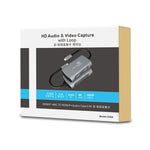Z30A صندوق التقاط فيديو وصوت HDMI أنثى + ميكروفون إلى HDMI أنثى + صوت + USB-C / نوع-C، Z30A