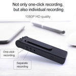 قلم تسجيل فيديو وكاميرا بدقة 1080P بتصميم مشبك خلفي B19، يدعم كشف الحركة / رؤية ليلية بالأشعة تحت الحمراء / كاميرا دوارة 180 درجة / بطاقة TF / OTG