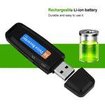 مسجل صوت USB محمول قابل لإعادة الشحن SK001، بدون ذاكرة، بدون ذاكرة