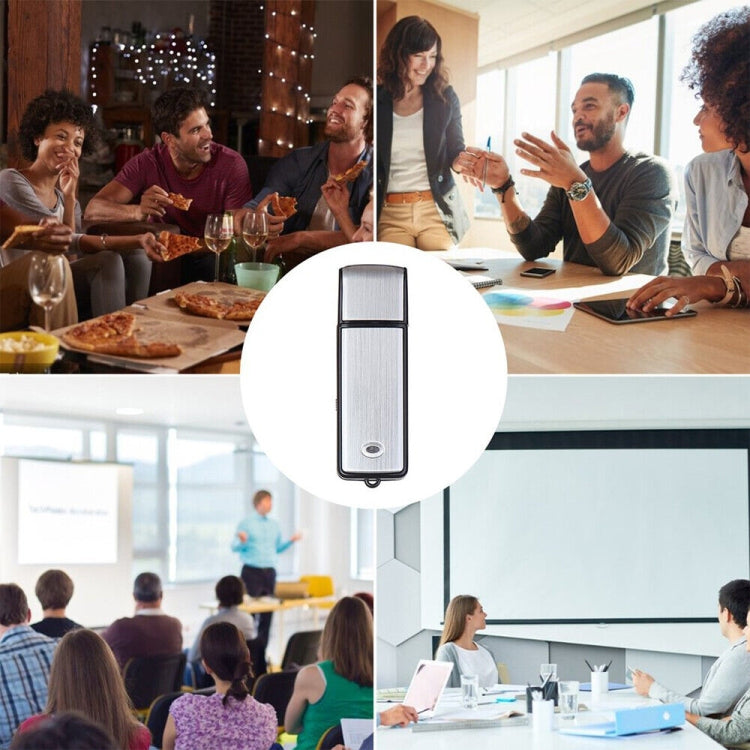مسجل صوت محمول قابل لإعادة الشحن مع ذاكرة USB SK858، 16 جيجابايت