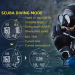 ساعة ذكية غواص مقاومة للماء حتى 100 متر NORTH EDGE AQUA، تدعم العرض المضيء ووضع البوصلة، AQUA