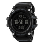 ساعة رقمية LED رجالية متعددة الوظائف مقاومة للماء مع إضاءة ليلية من SKMEI موديل 1384