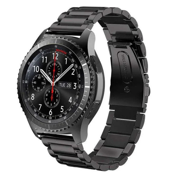سوار ساعة من الفولاذ المقاوم للصدأ لسامسونج Gear S3 مقاس 22مم