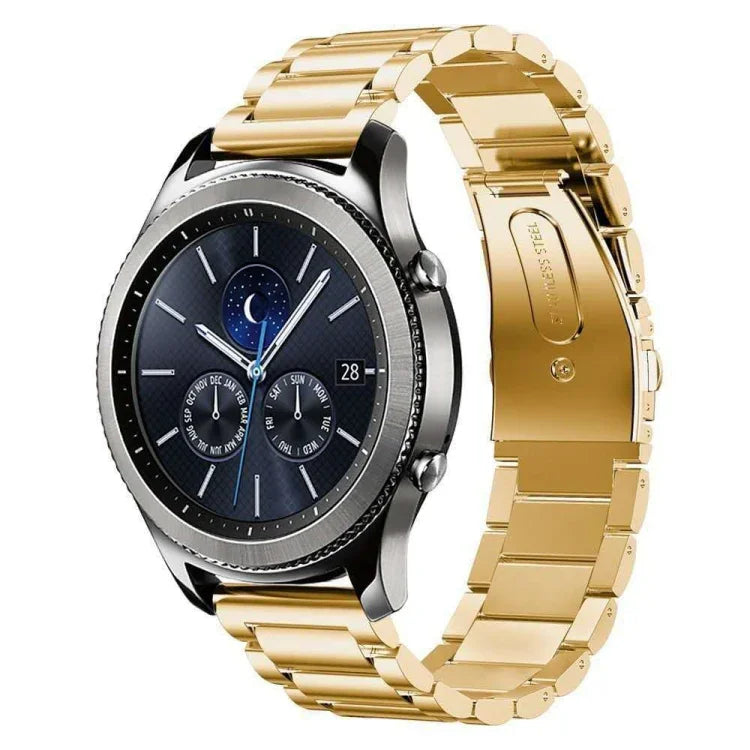 سوار ساعة من الفولاذ المقاوم للصدأ لسامسونج Gear S3 مقاس 22مم