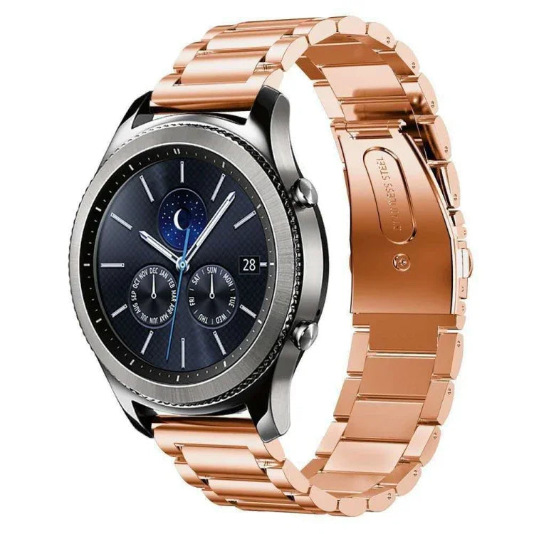 سوار ساعة من الفولاذ المقاوم للصدأ لسامسونج Gear S3 مقاس 22مم
