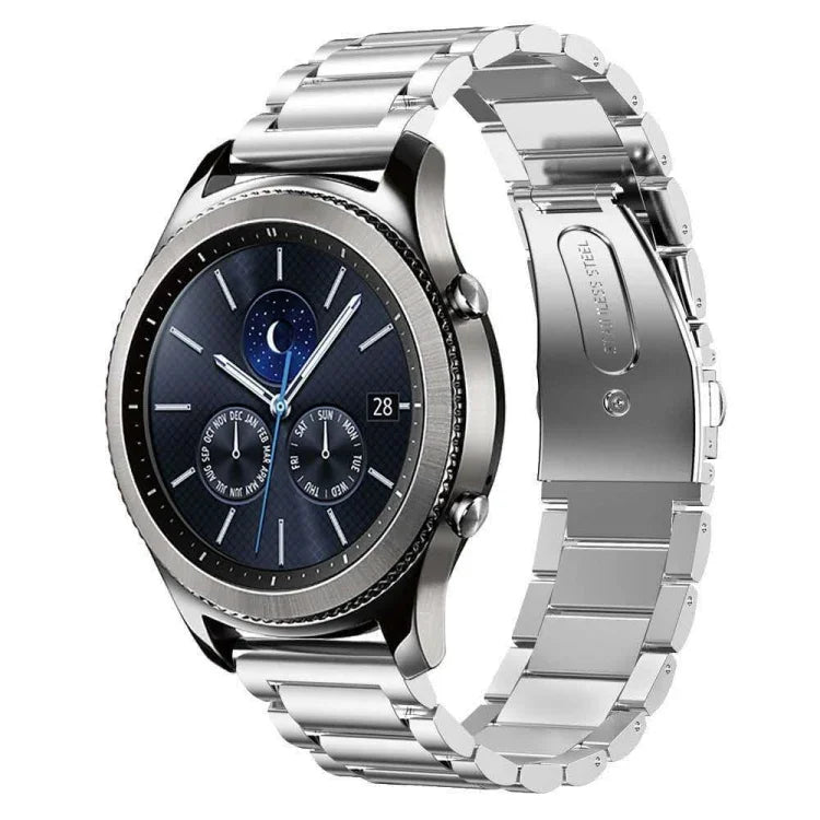 سوار ساعة من الفولاذ المقاوم للصدأ لسامسونج Gear S3 مقاس 22مم