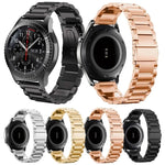 سوار ساعة من الفولاذ المقاوم للصدأ لسامسونج Gear S3 مقاس 22مم