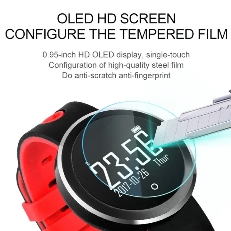 سوار ذكي بشاشة OLED عالية الدقة بحجم 0.95 بوصة Q7، بلوتوث، مقاوم للماء بمعيار IP68، يدعم عداد الخطى / تذكير الجلوس / مراقبة معدل ضربات القلب / مراقبة النوم، متوافق مع هواتف أندرويد وiOS