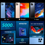 أندرويد 8.1 MTK6750 ثماني النواة، يدعم شريحتي اتصال، واي فاي، بلوتوث، GPS