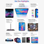 جهاز تابلت Teclast ArtPad Pro، 8 جيجابايت + 256 جيجابايت، شاشة 12.7 بوصة أندرويد 15 مع معالج MTK Helio G99 ثماني النواة، شبكة 4G بشريحتي اتصال، ArtPad Pro