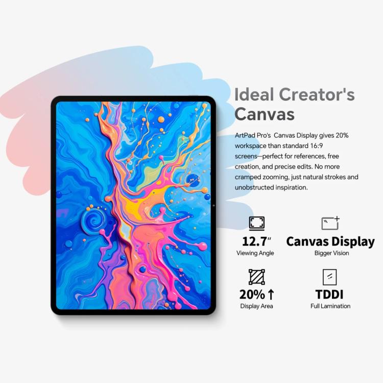 جهاز تابلت Teclast ArtPad Pro، 8 جيجابايت + 256 جيجابايت، شاشة 12.7 بوصة أندرويد 15 مع معالج MTK Helio G99 ثماني النواة، شبكة 4G بشريحتي اتصال، ArtPad Pro
