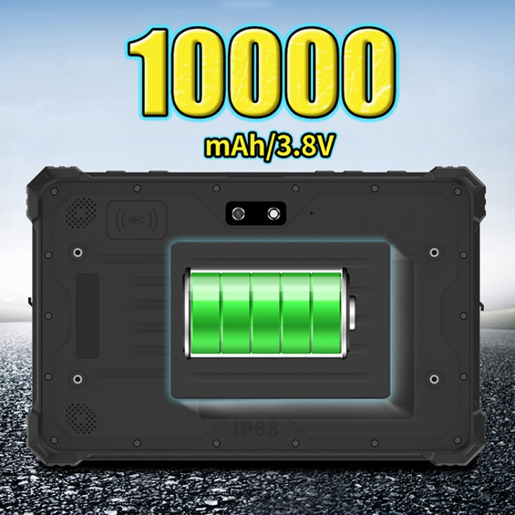 مقاوم للماء والغبار والصدمات IP68، أندرويد 10.0 معالج MT6771 ثماني النواة، يدعم GPS/WiFi/BT/NFC، قابس المملكة المتحدة، 8 بوصة 4GB+64GB